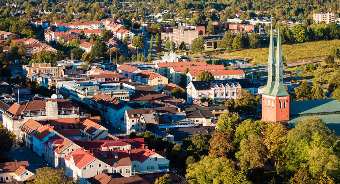 Flyfoto över Växjö